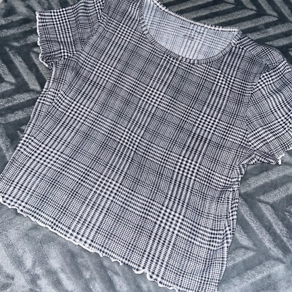 American Eagle Checkered Tee